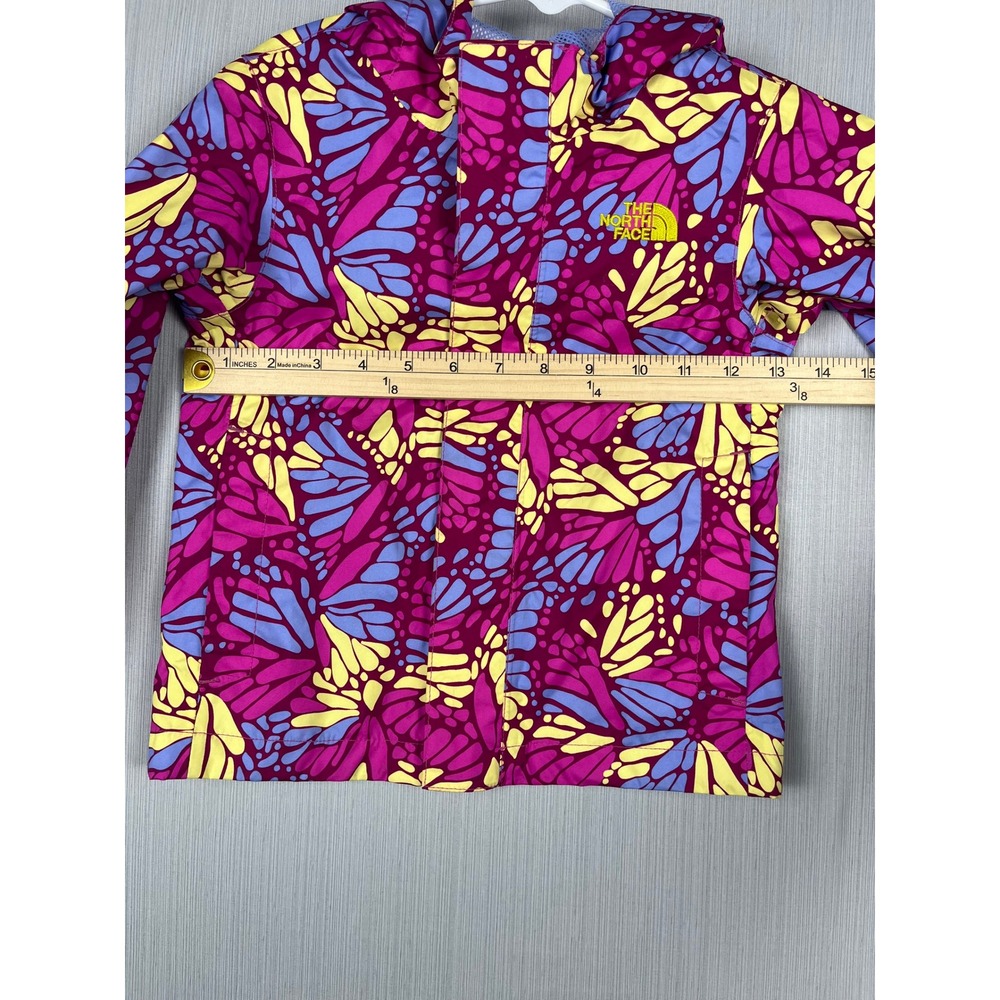 The North Face Rain Jacket Toddler 3T Pink Butterfly HyVent Hooded Windbreaker - Picture 9 of 9